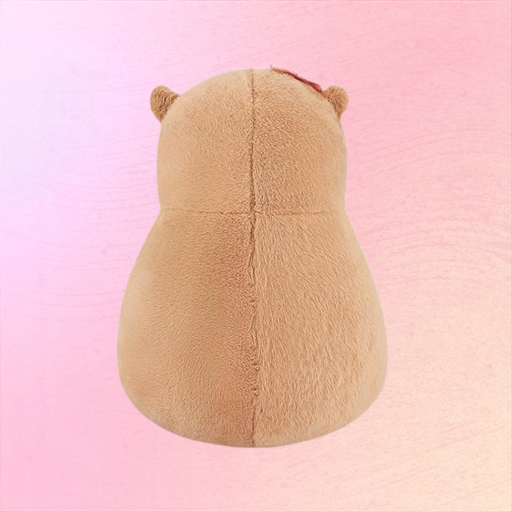 Capybara Plush Toy Holding Flower Cozy Gift Baby Soft Cuddle Buddy