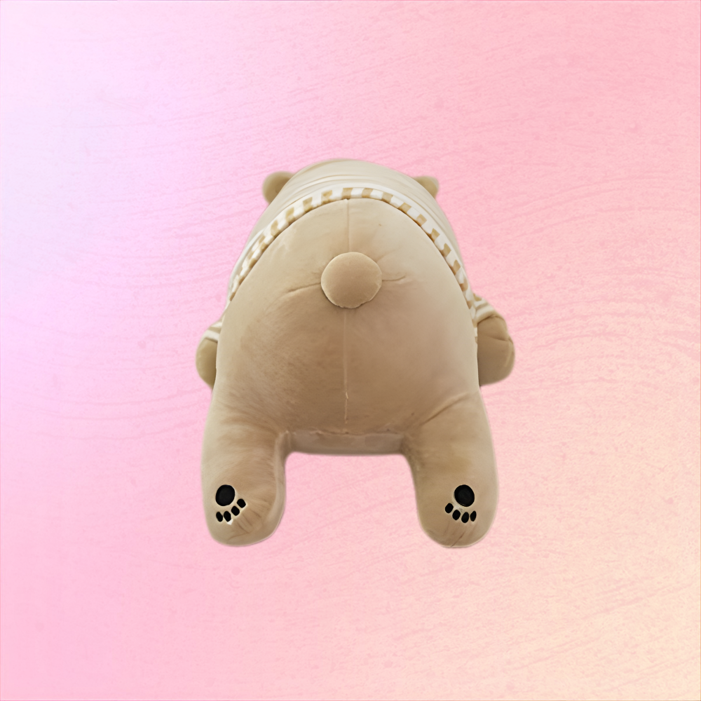 Sleepy Bear Plush Pillow For Cozy Nights And Gentle Home Comfort