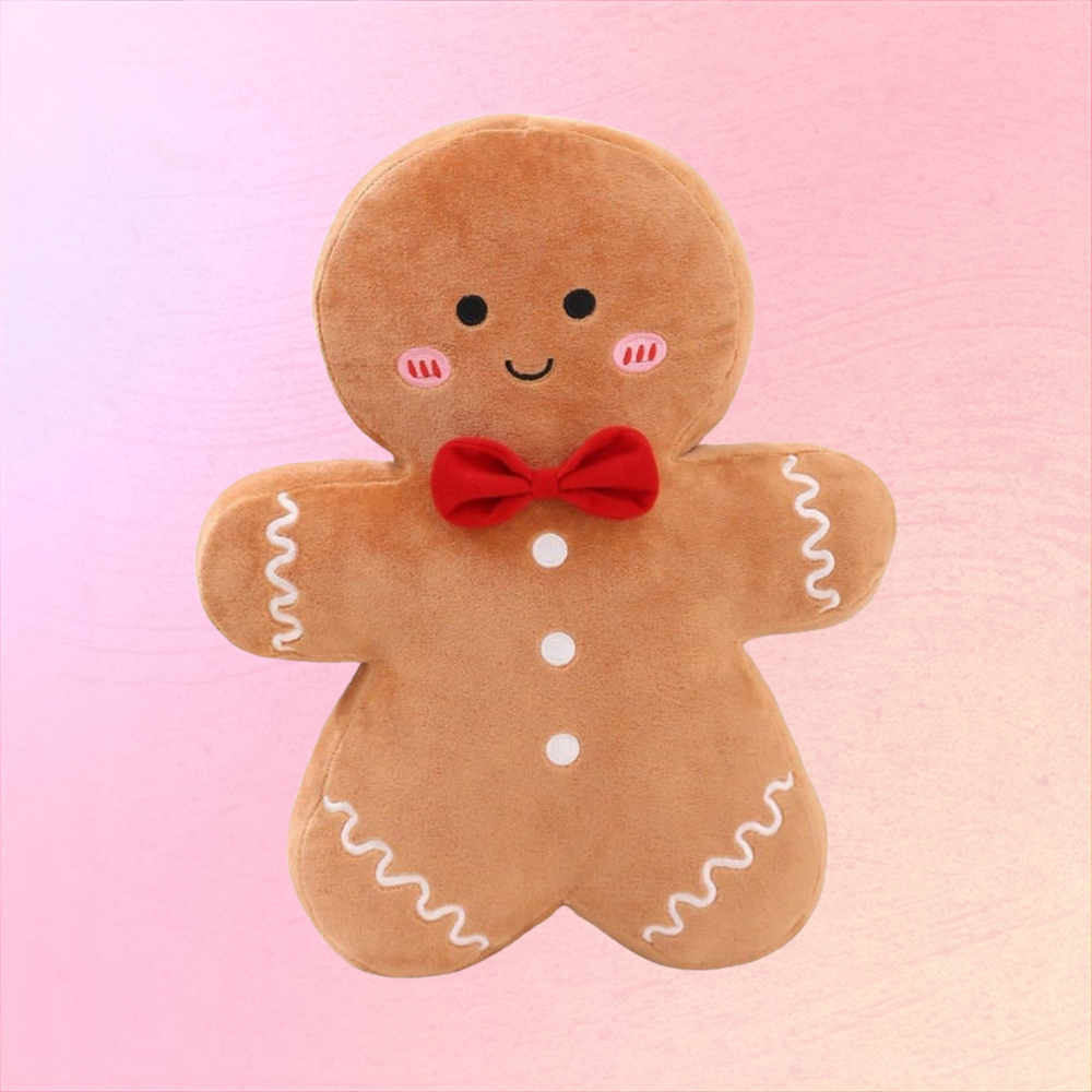 Gingerbread Plush Cushion For Sofas And Warm Holiday Moments