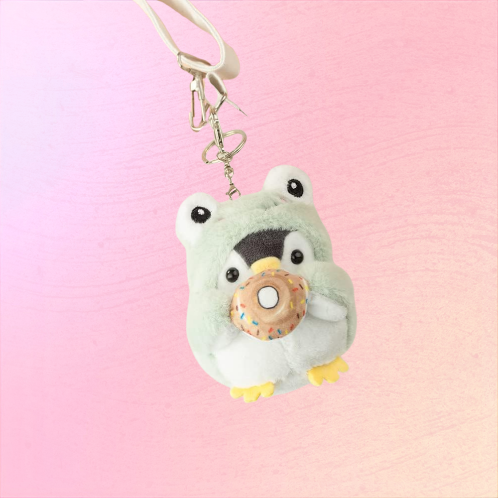 Frog Penguin Donut Plush Keychain For Bags And Everyday Cuteness