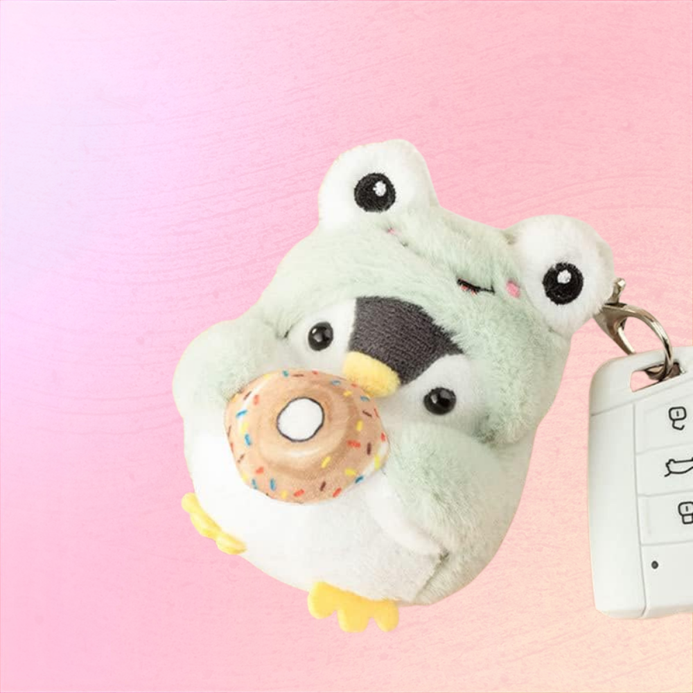 Frog Penguin Donut Plush Keychain For Bags And Everyday Cuteness