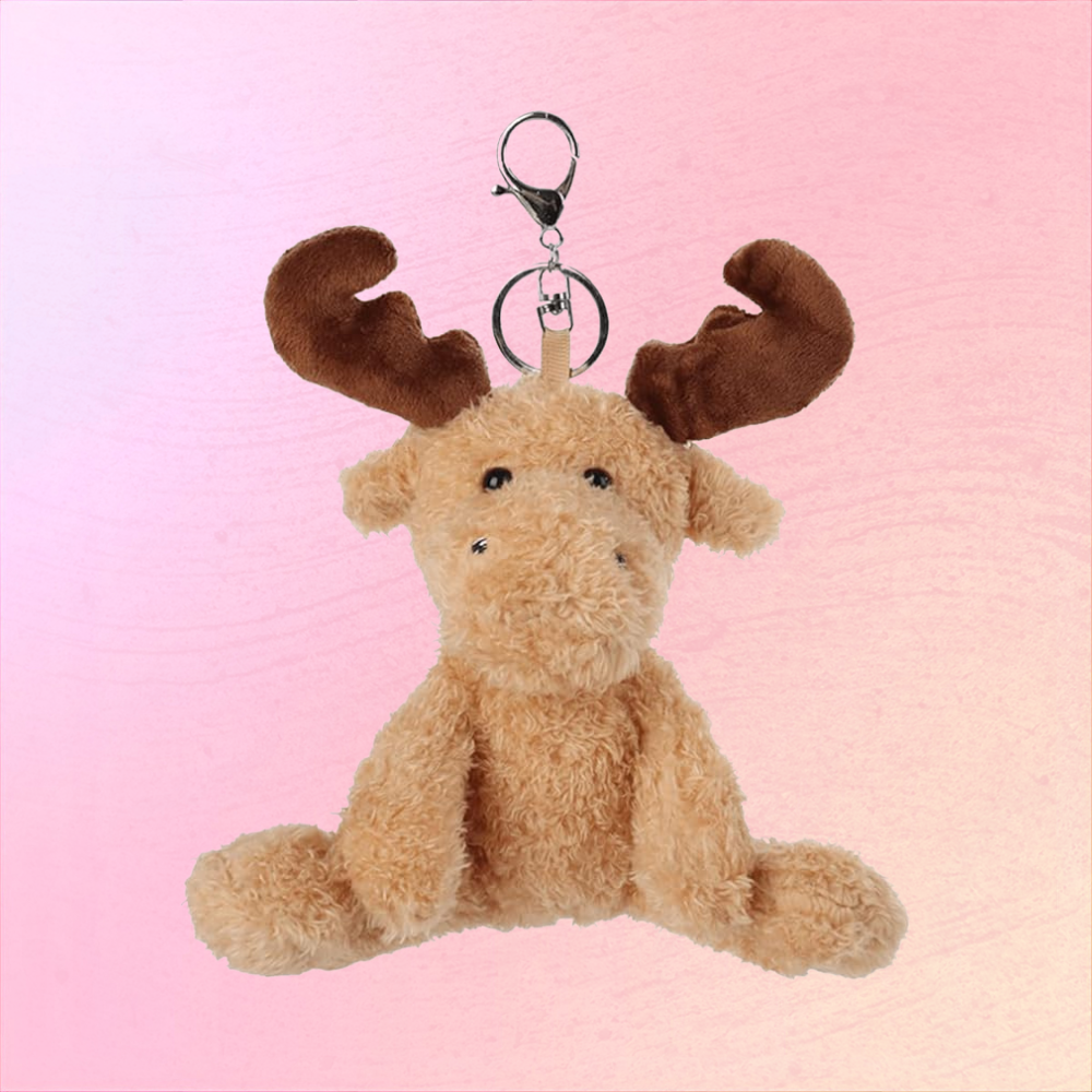 Soft Plush Reindeer Keychain Christmas Gift For Kids And Holiday Bags
