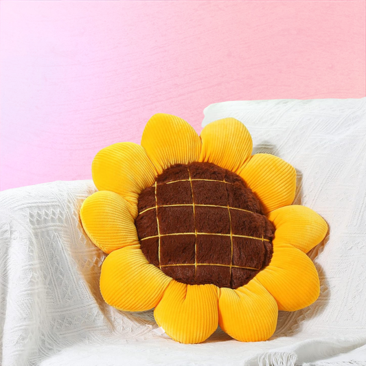 Set 2 Sunny Sunflower Plush Cushions For Sofa And Cozy Home Vibes