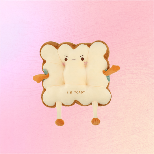 Cute Toast Plush Cushion For Home Decor And Cozy Chill Vibes
